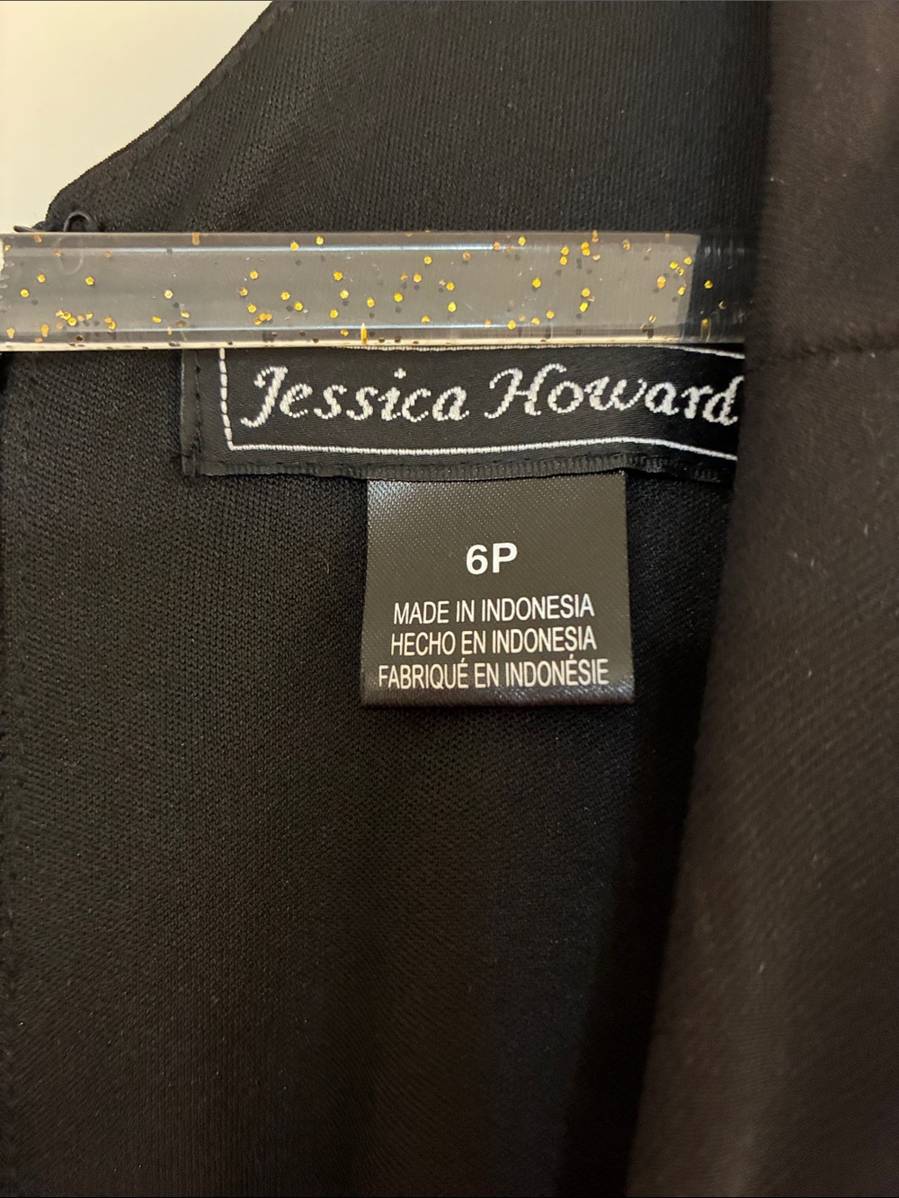 NWT Jessica Howard Black Bodice Blue and Pink Striped Belted Fit-and-Flare Dress - Picture 3 of 5